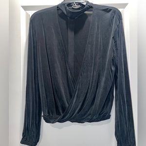 Black long sleeve going out top